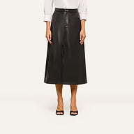 L'Agence Robyn Vegan Leather Skirt - Black