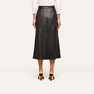 L'Agence Robyn Vegan Leather Skirt - Black