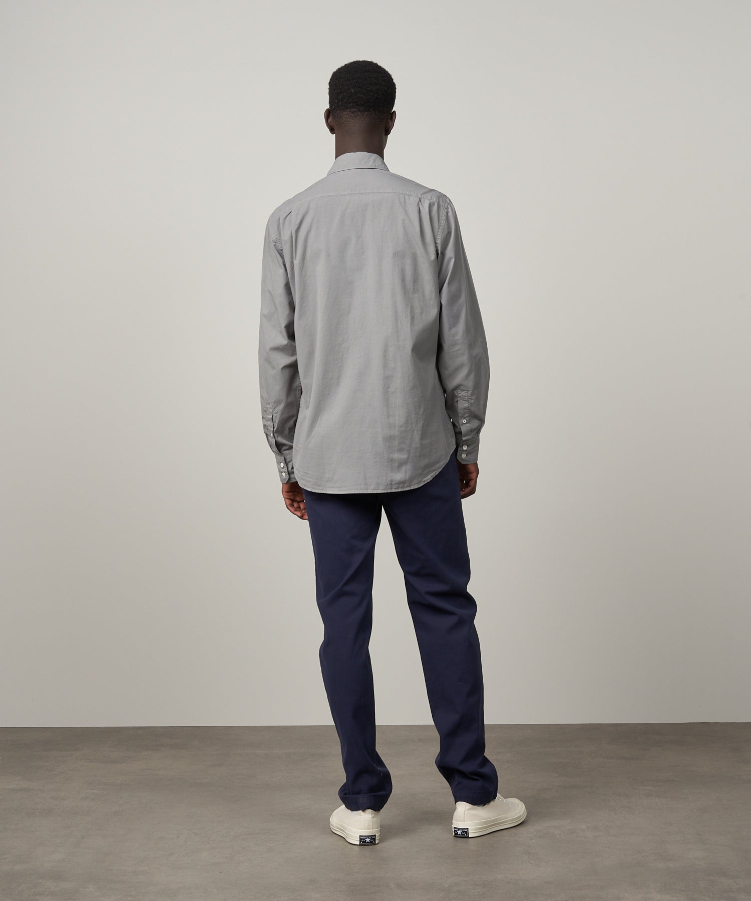 Hartford Grey-Green Twill Paul Shirt