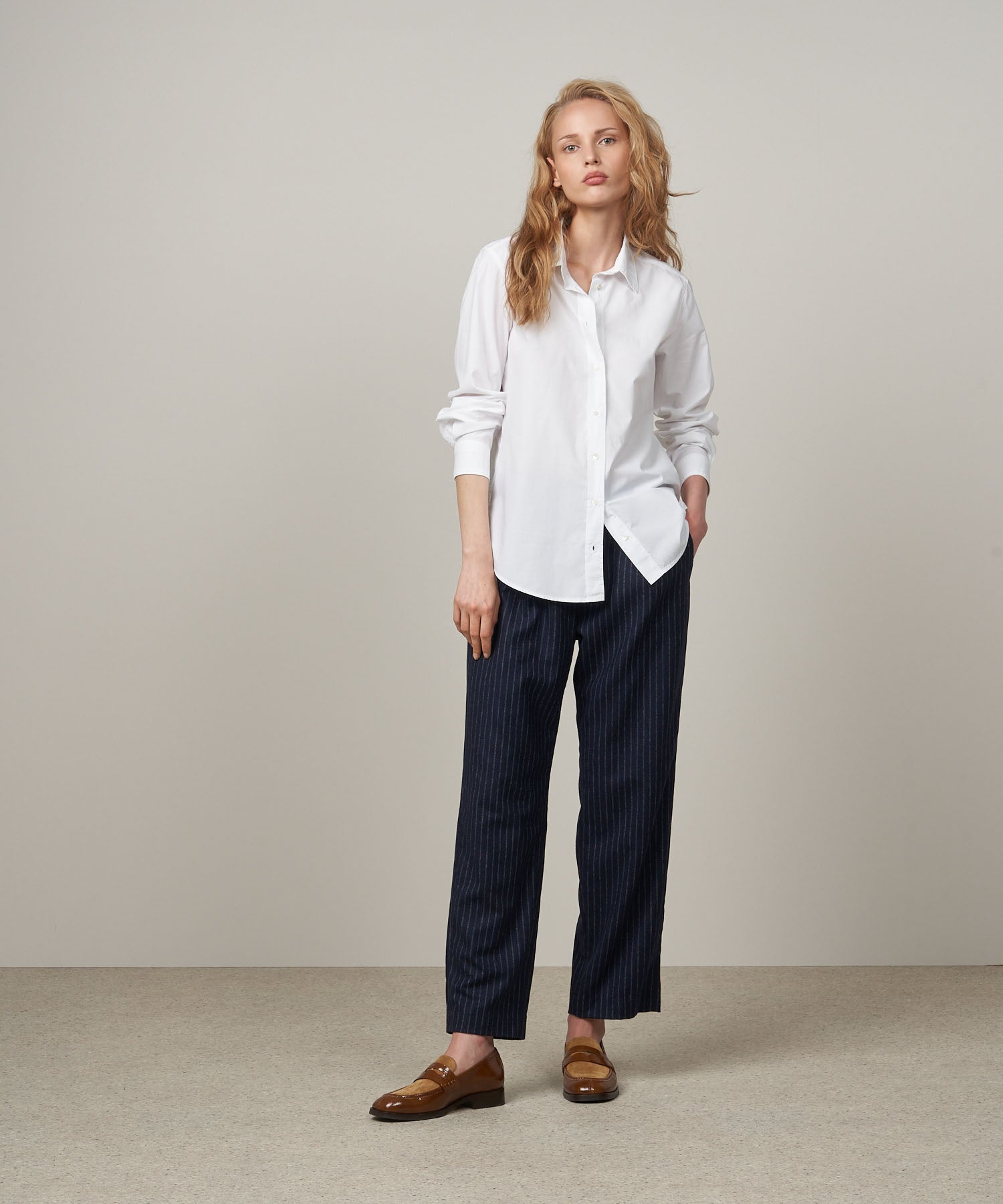 Hartford White Cotton Coraz Shirt