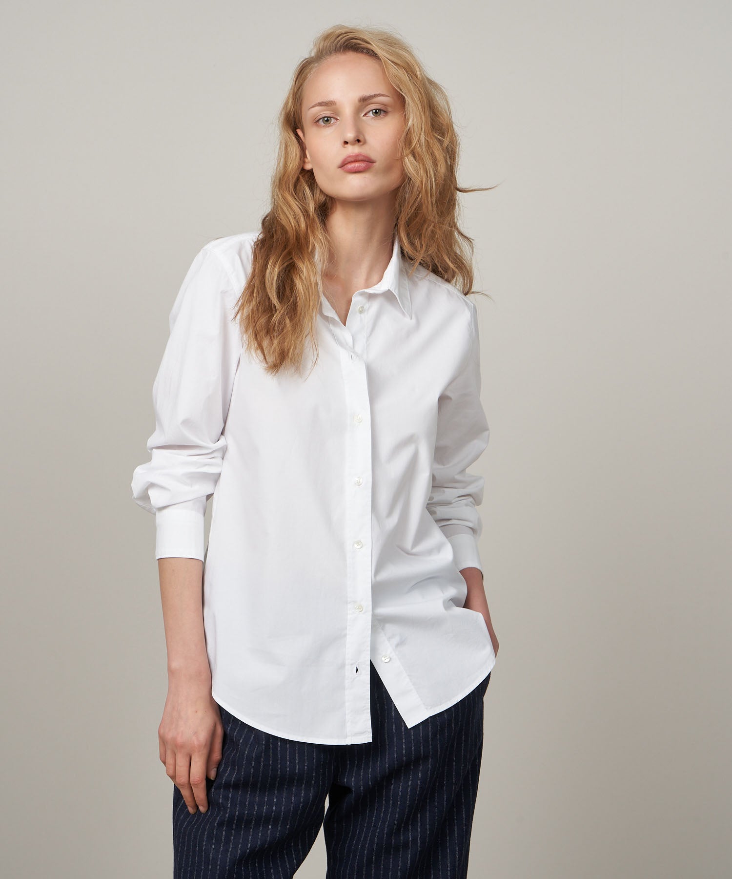 Hartford White Cotton Coraz Shirt