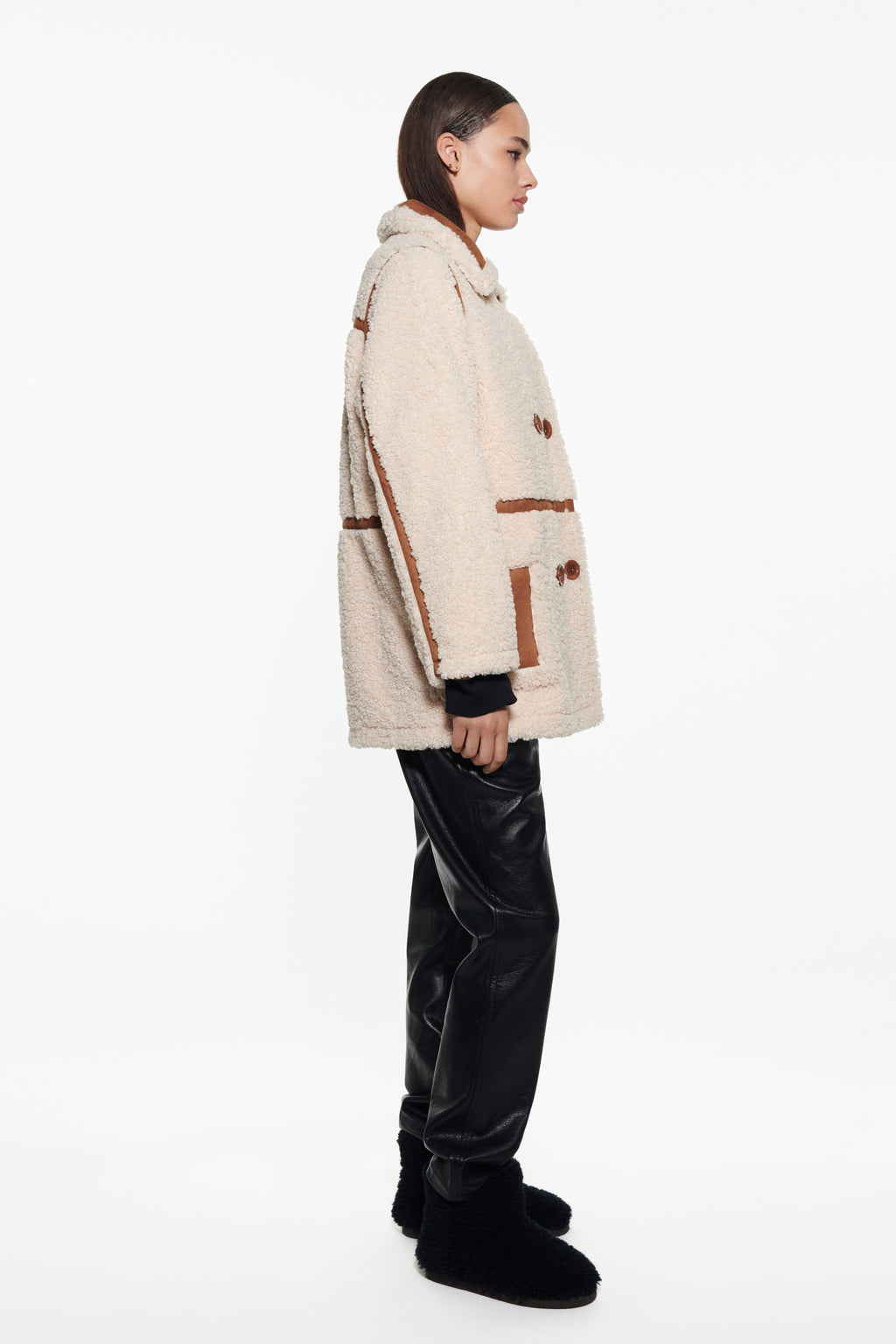 Stand Studio Chloe Jacket - Off White/Tan