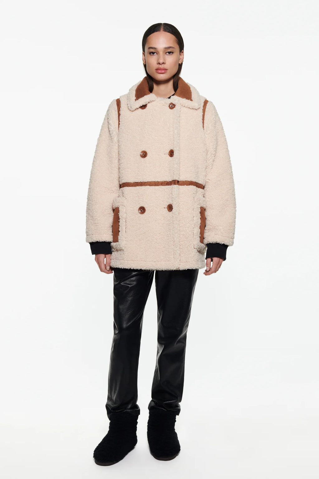 Stand Studio Chloe Jacket - Off White/Tan