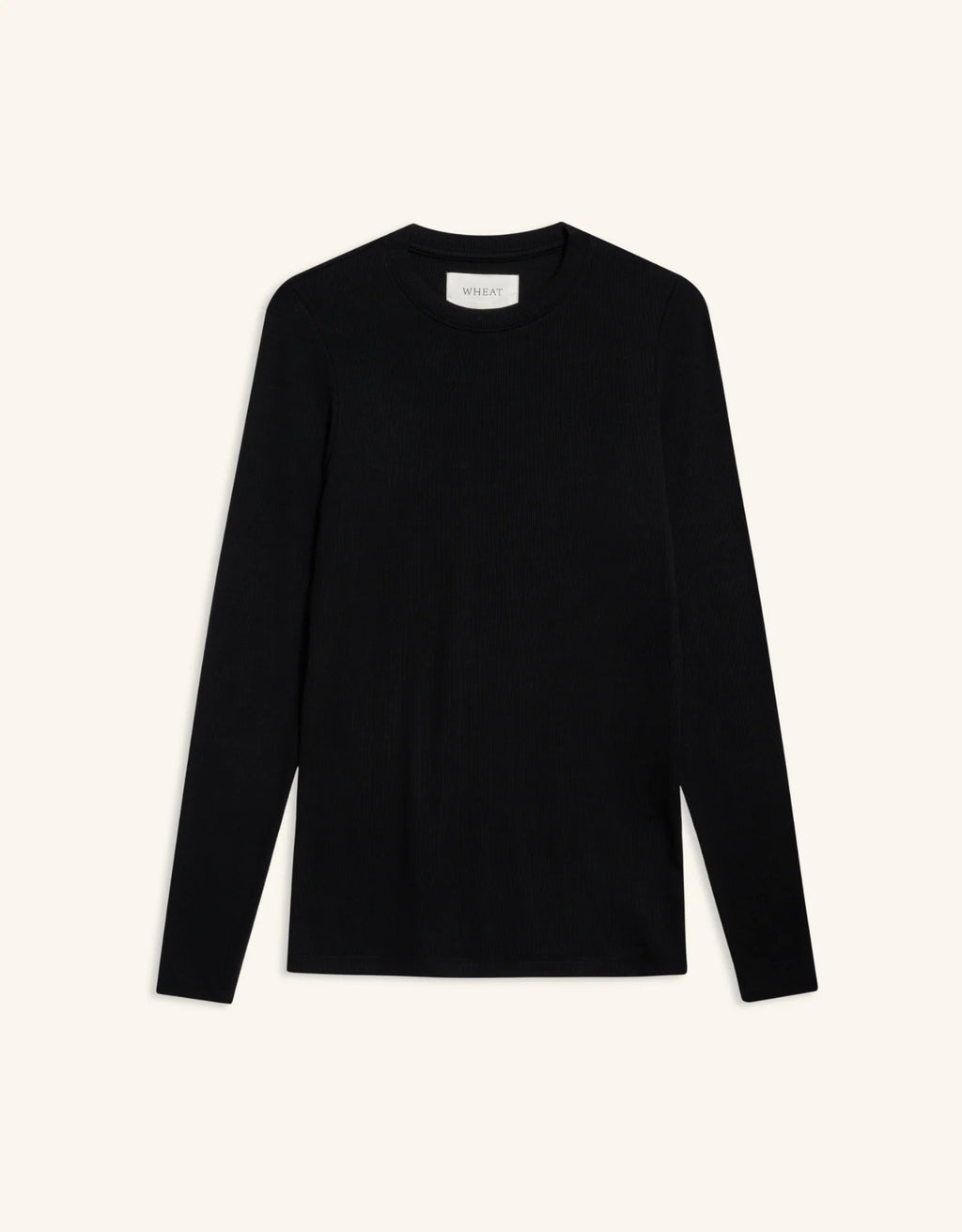 Maison Wheat Chicago Ribbed Long Sleeve  - Black