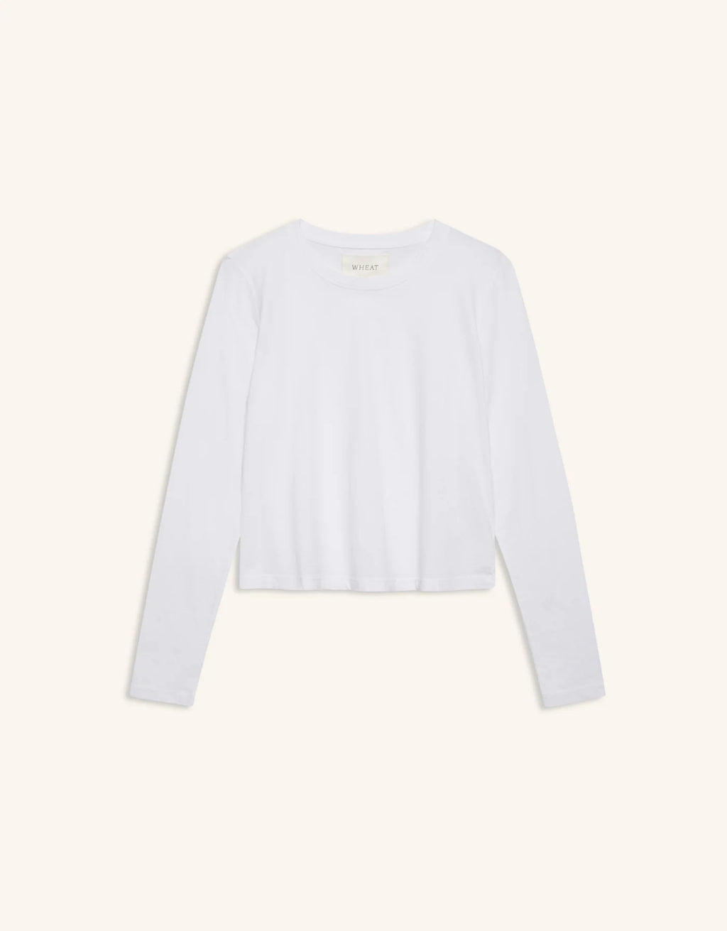 Maison Wheat Austin Long Sleeve Tee - White