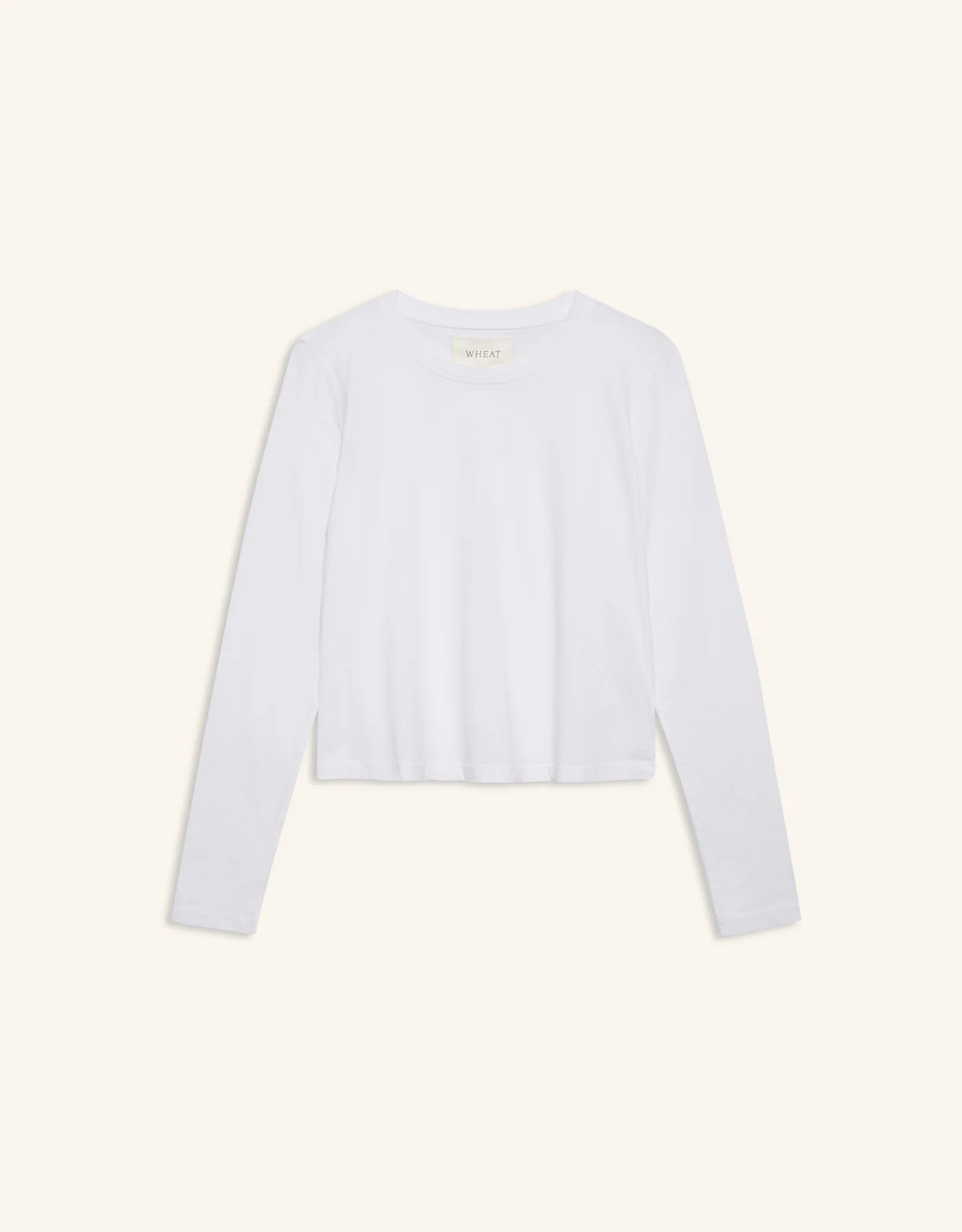 Maison Wheat Austin Long Sleeve Tee - White
