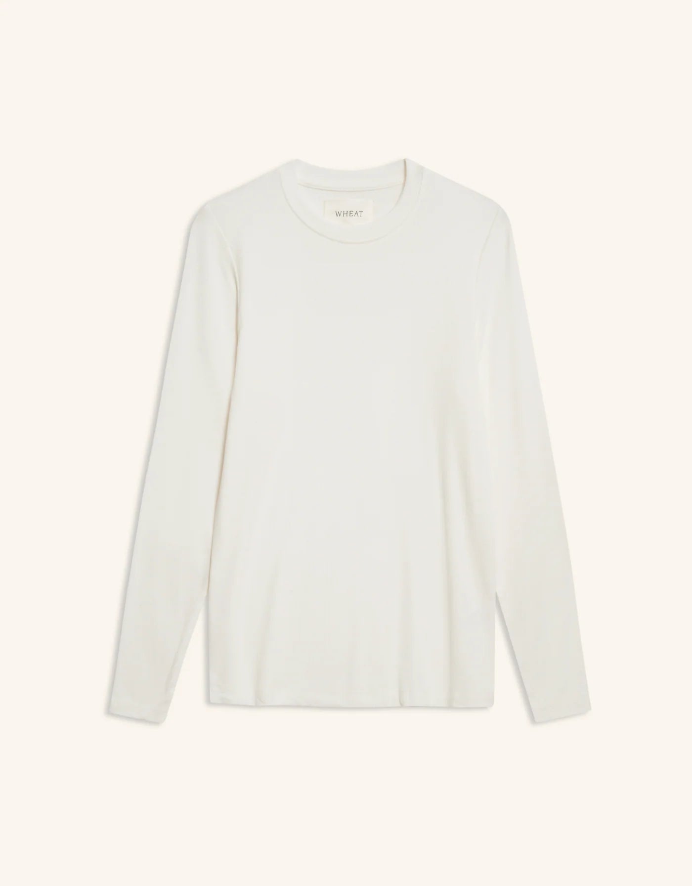 Maison Wheat Chicago Ribbed Long Sleeve  - White