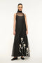 Staud Albee Dress Black with Flower Detail