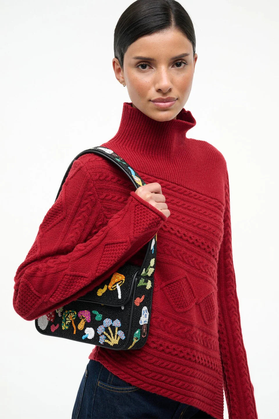 Staud Tommy Beaded Bag Shroomscape