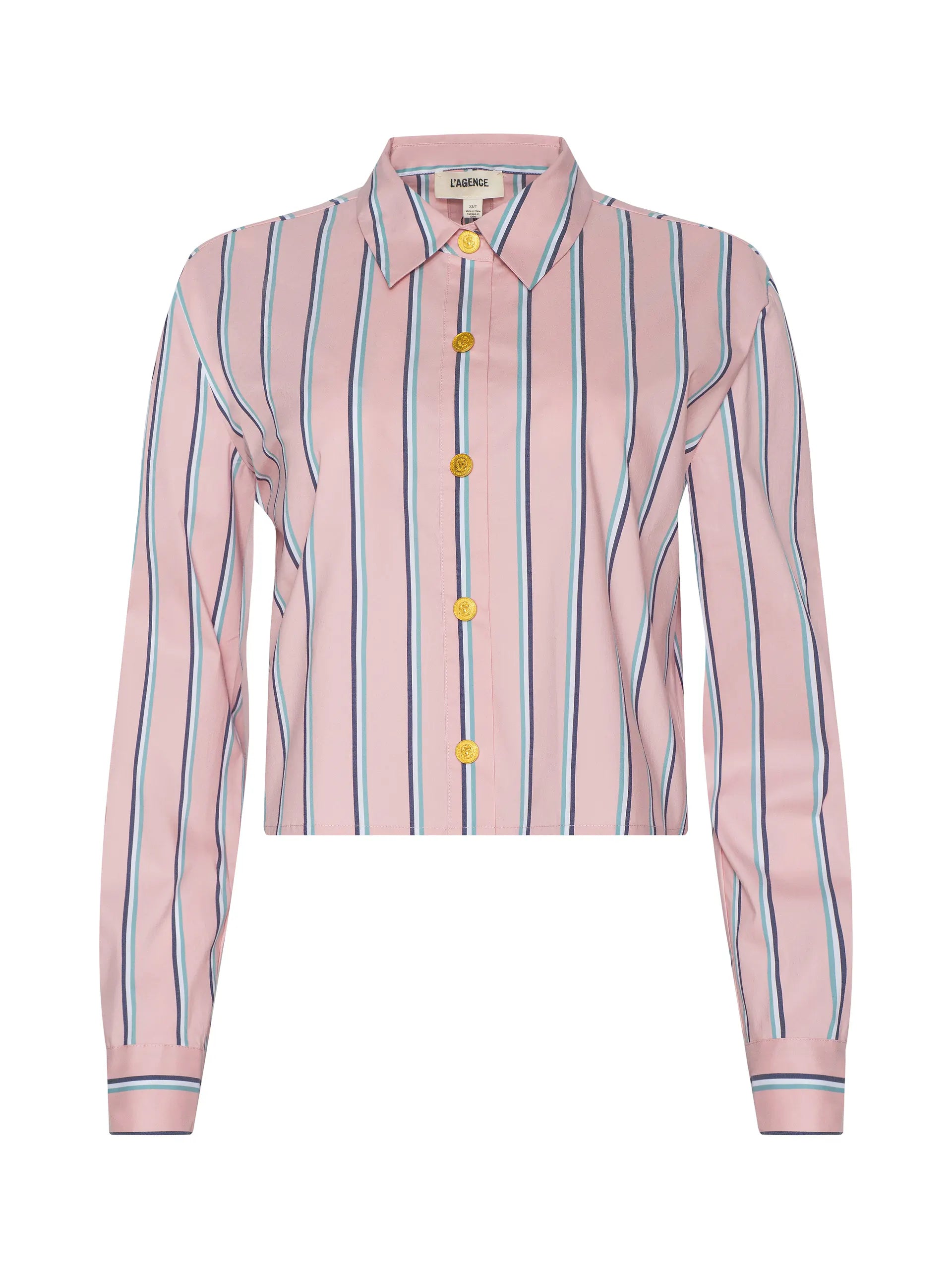 L'Agence Cosette Shirt - Pale Rose Stripe