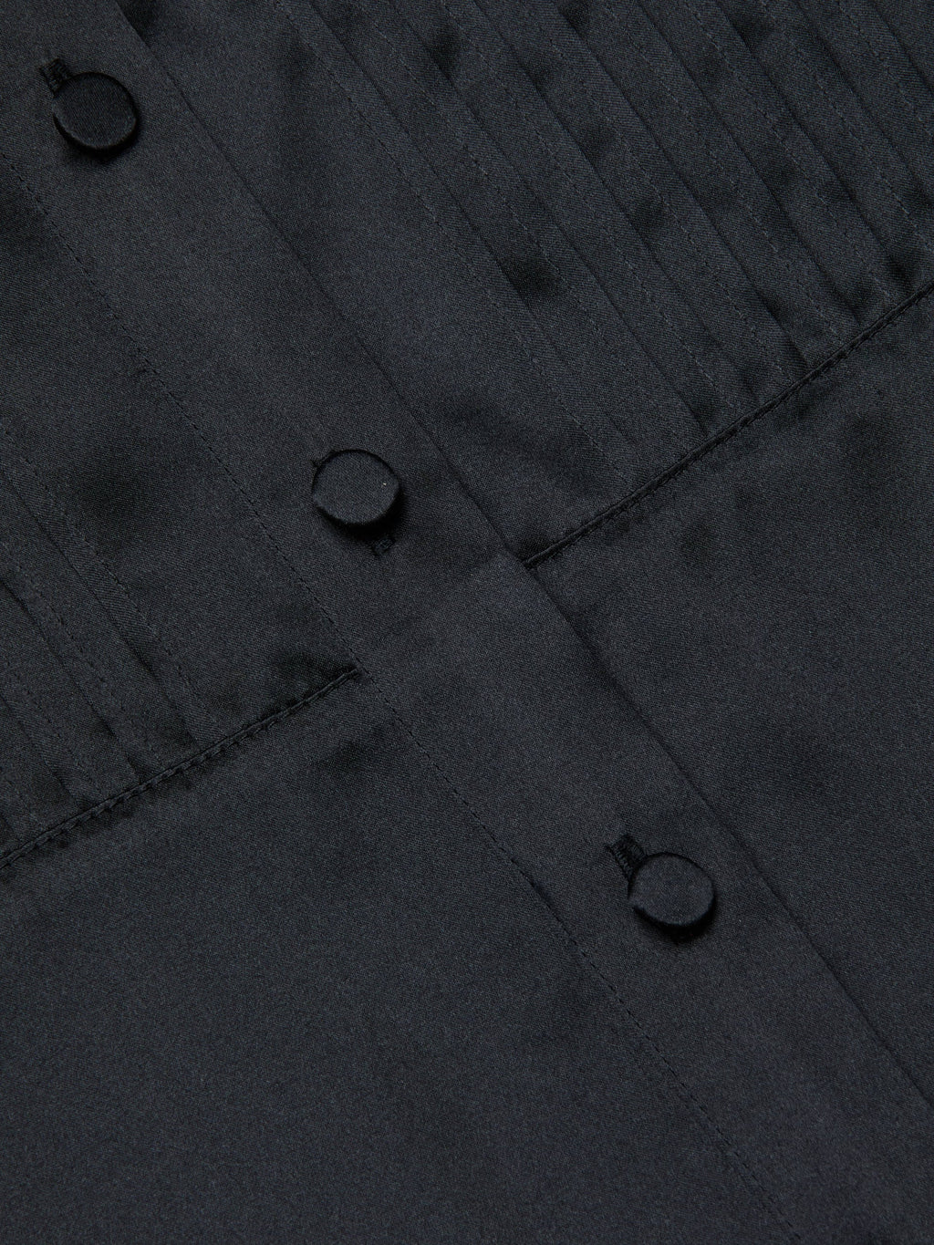 L'Agence Divya Pintuck Silk Shirt - Black