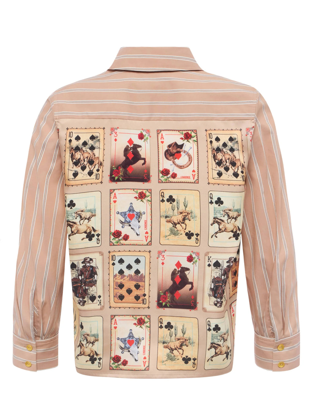 L'Agence awn Western Card Print Shirt