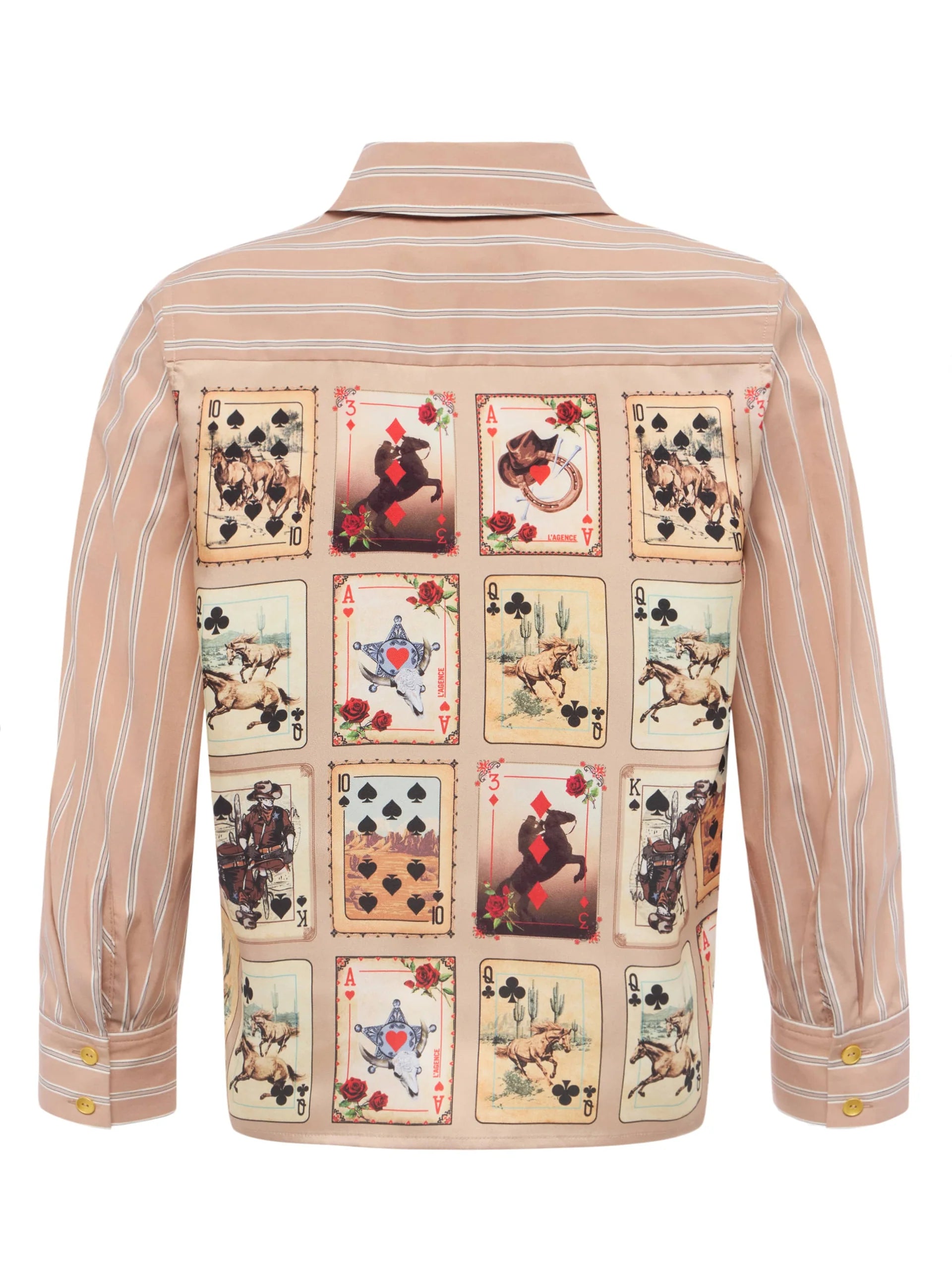 L'Agence awn Western Card Print Shirt