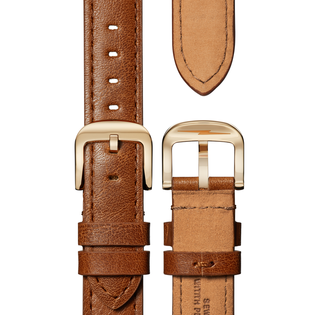 Shinola Canfield Watch 38mm - MOP/Tan Leather Straps