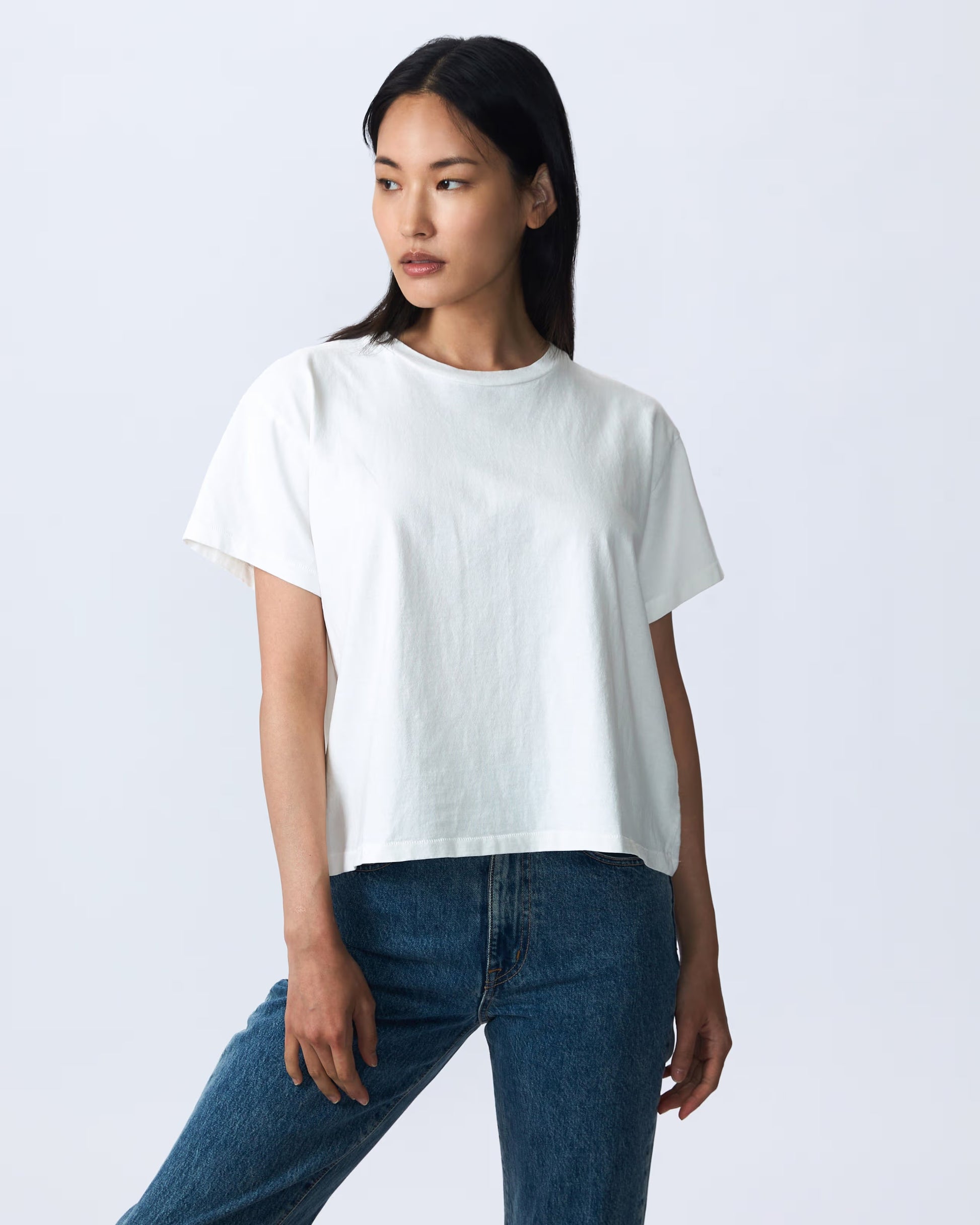 SLVRLAKE Square Tee Natural White