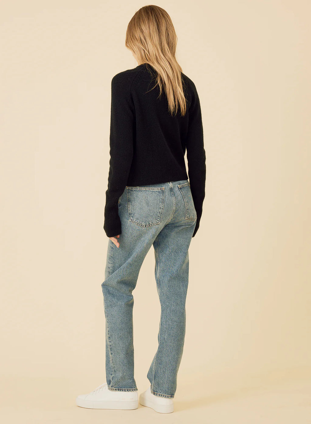 One Grey Day Blakely Cashmere Pullover - Black