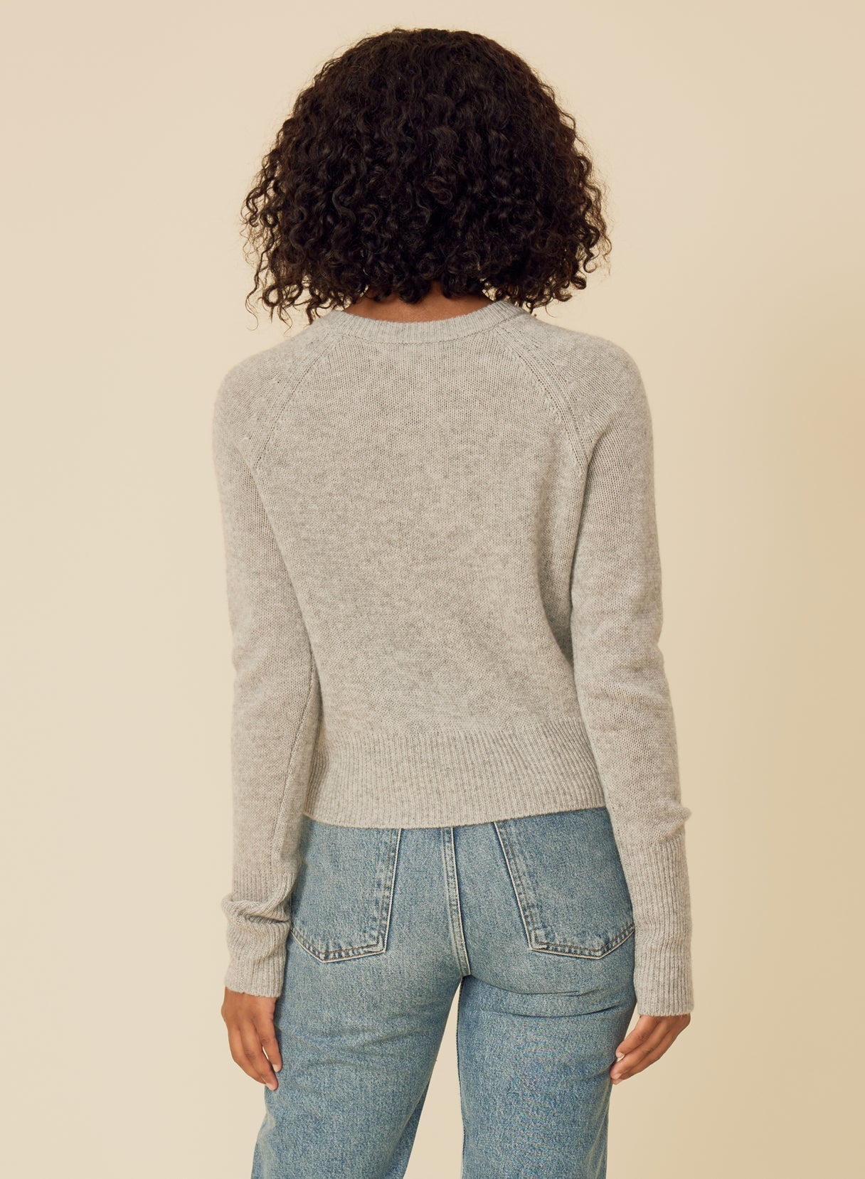 One Grey Day Blakely Cashmere Pullover  - Heather Grey