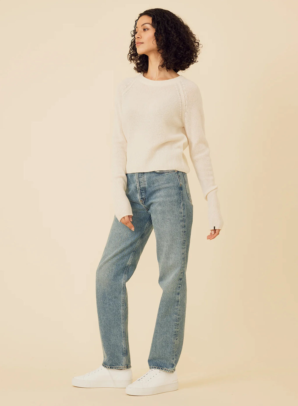 One Grey Day Blakely Cashmere Pullover  - Ivory