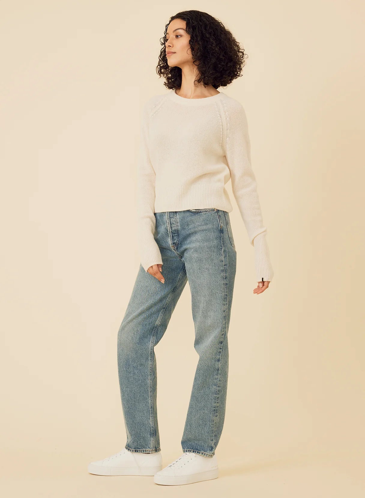 One Grey Day Blakely Cashmere Pullover  - Ivory