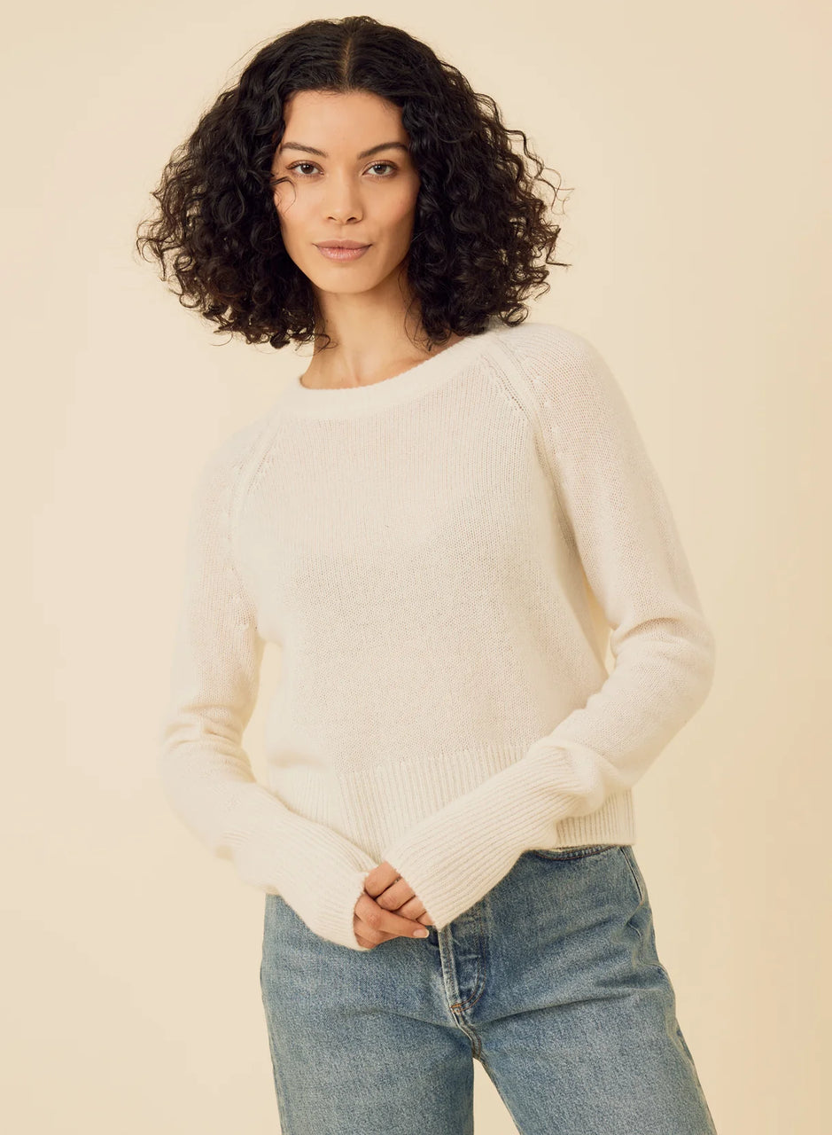 One Grey Day Blakely Cashmere Pullover  - Ivory