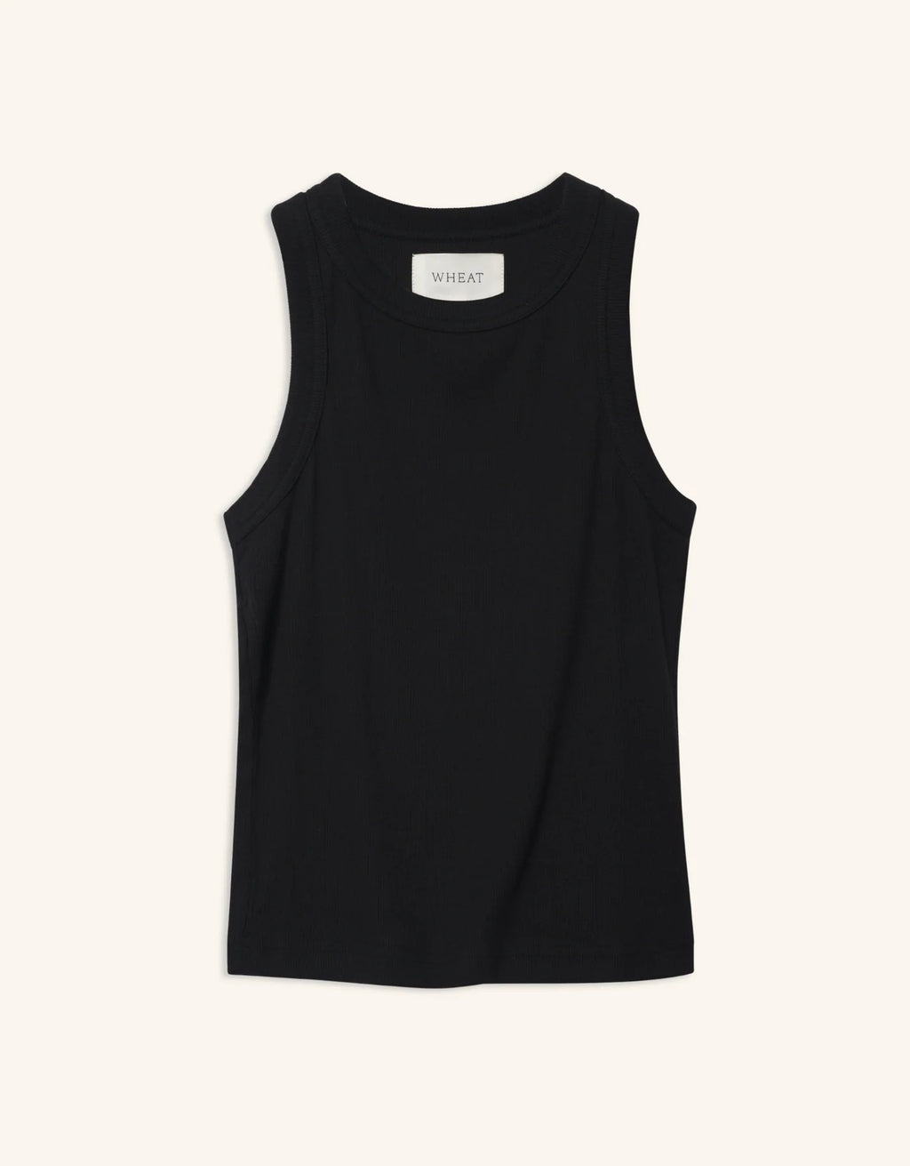 Maison Wheat Knoxville Ribbed Tank - Black
