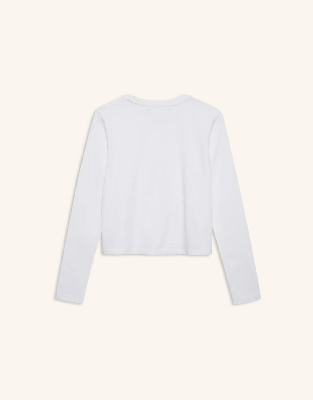 Maison Wheat Austin Long Sleeve Tee - White