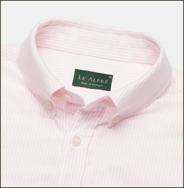 Le Alfre' Le Stripe' Pink Oxford Shirt