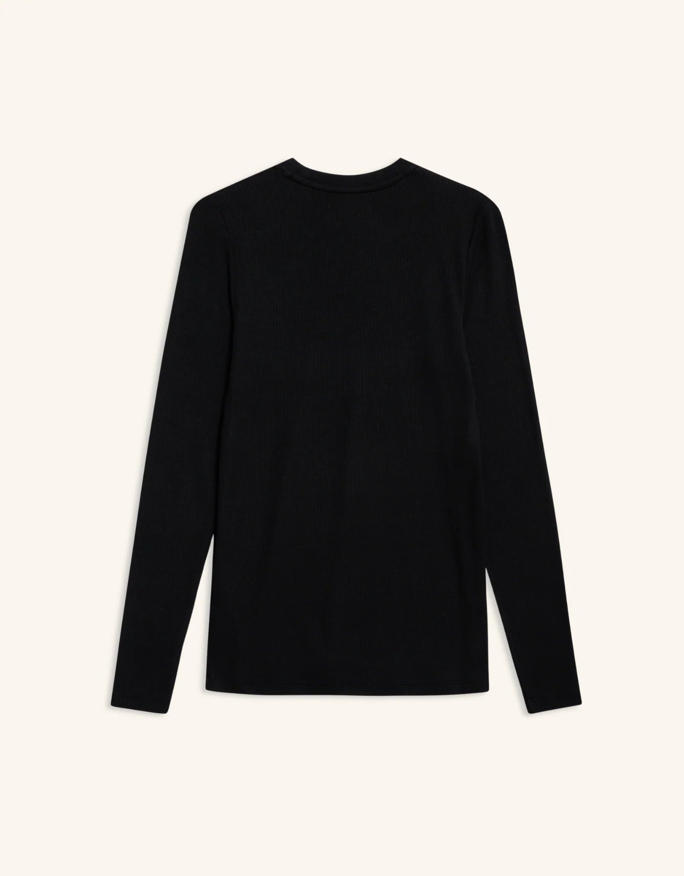 Maison Wheat Chicago Ribbed Long Sleeve  - Black