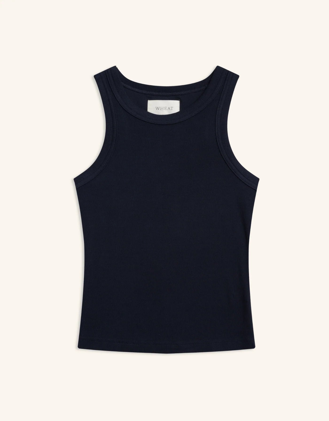 Maison Wheat Knoxville Ribbed Tank - Navy