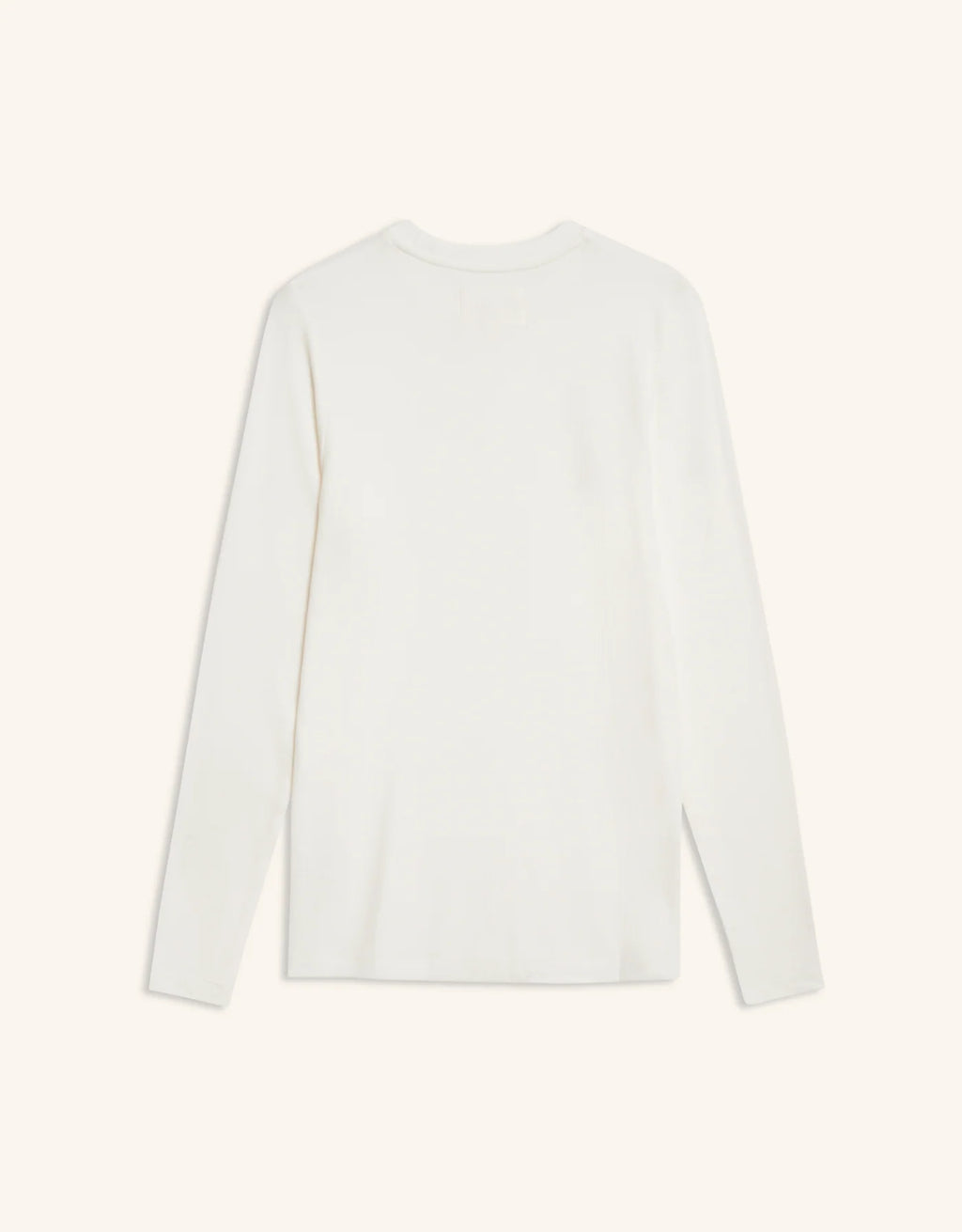Maison Wheat Chicago Ribbed Long Sleeve  - White