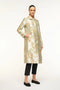 Staud Antoinette Coat Metallic Bloom