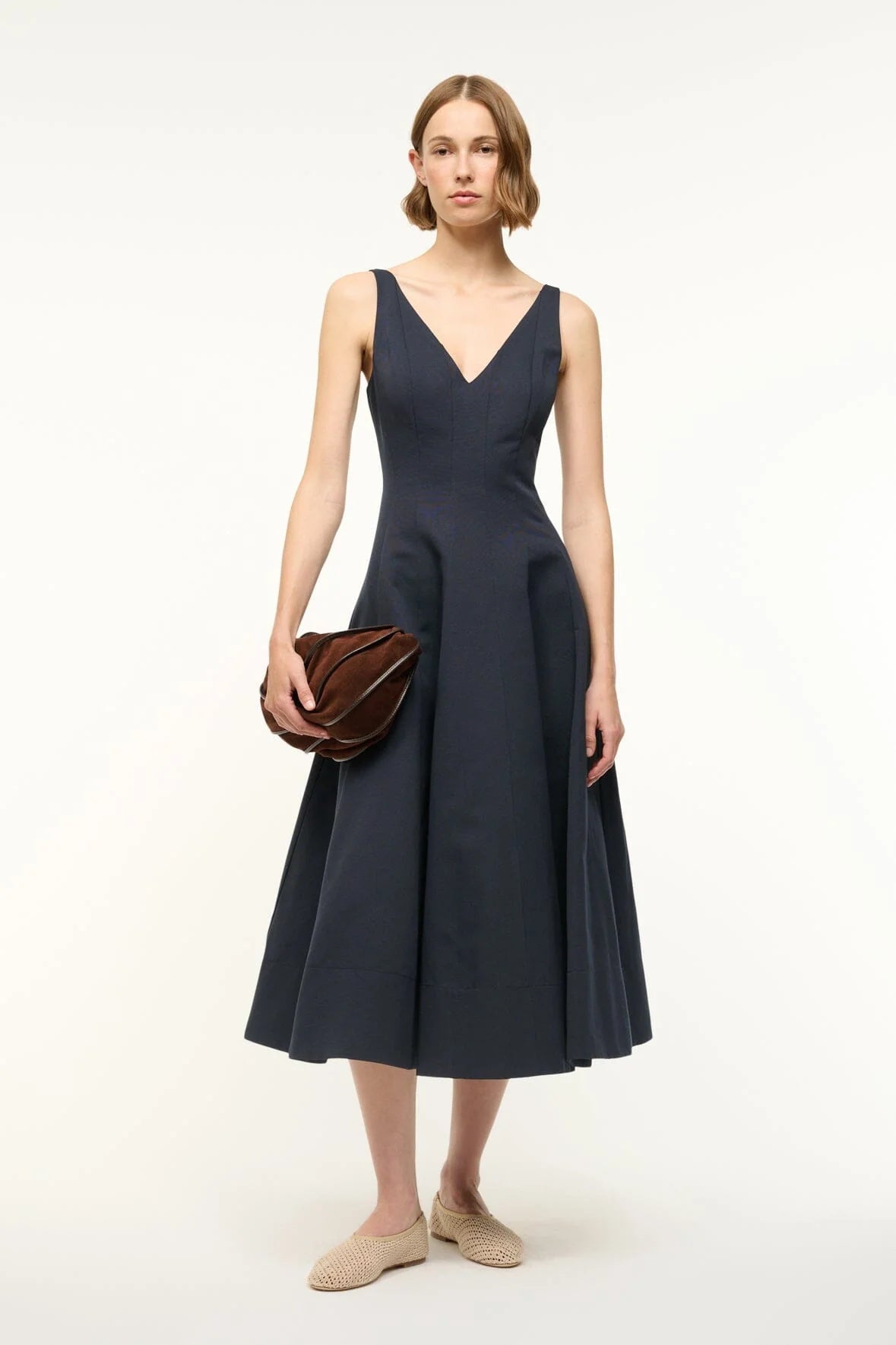 staud navy blue dress STAUD, Marieta Dress in Navy, Size 2