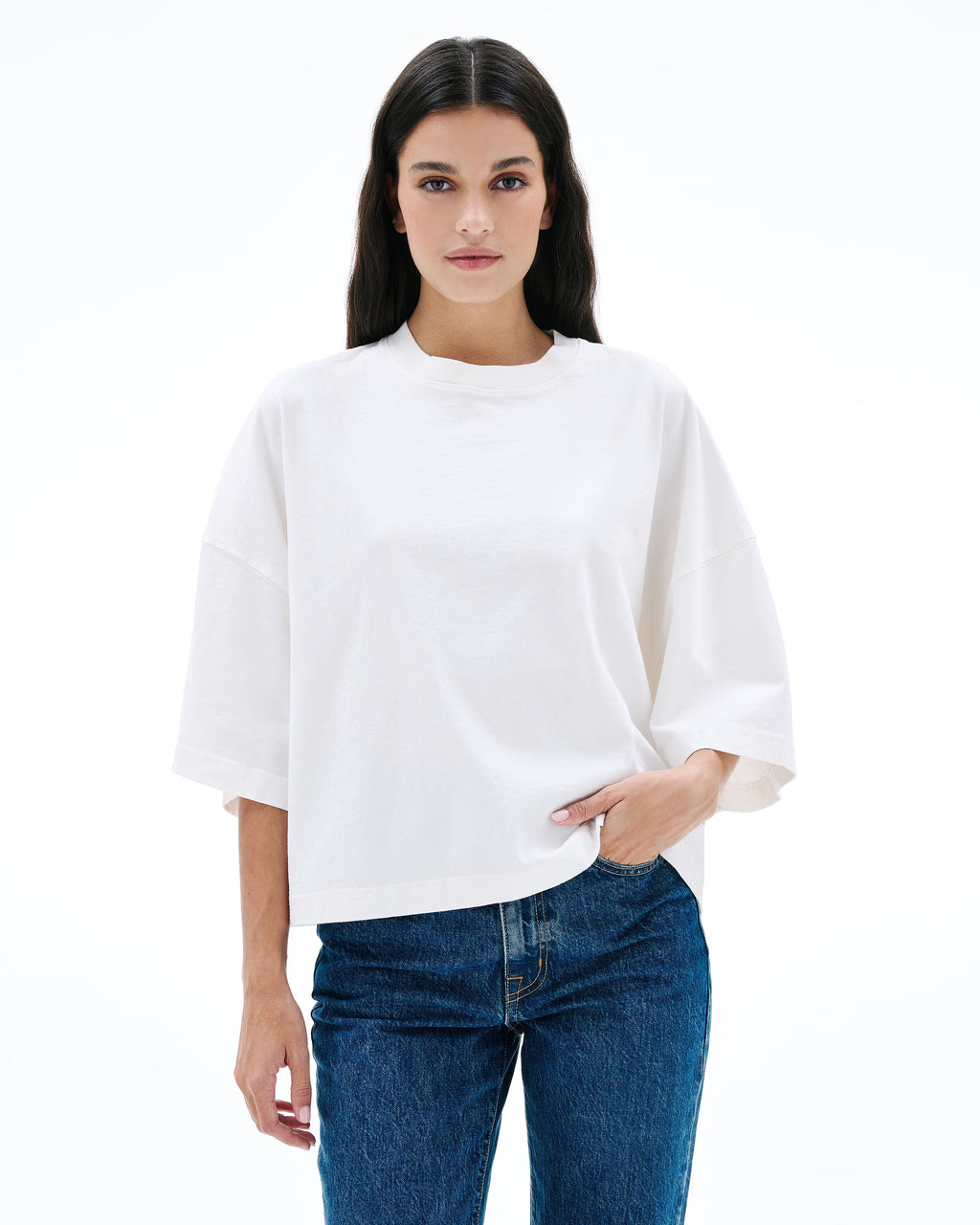 SLVRLAKE Box Tee - Natural White