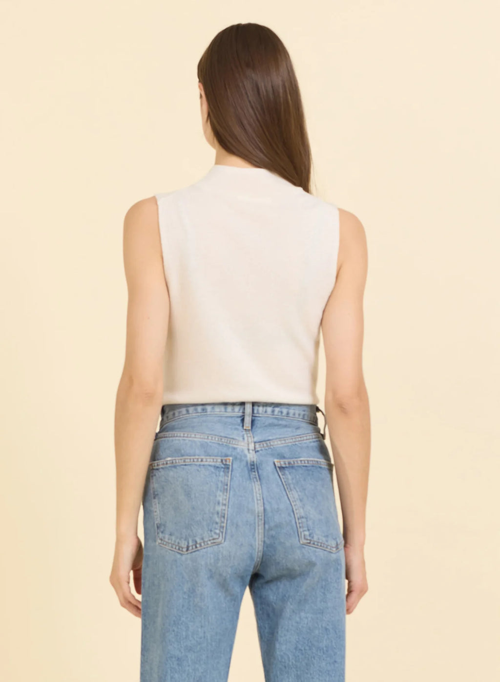 One Grey Day Amari Cashmere Tank - Ivory