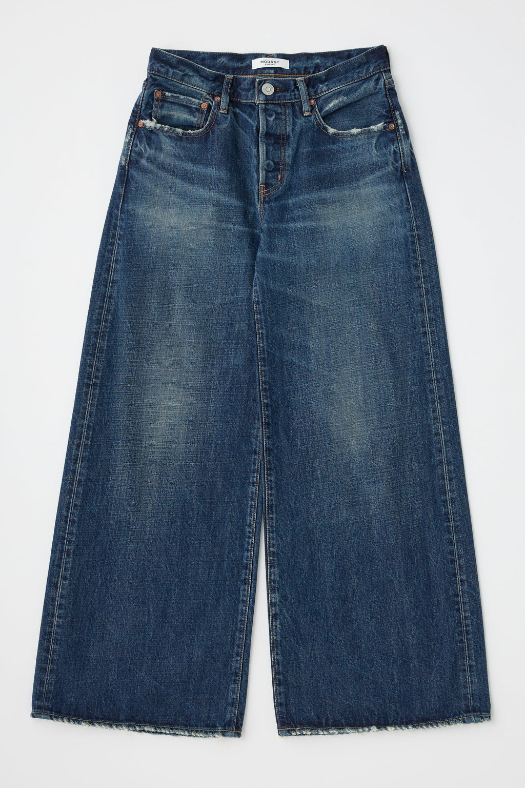 Moussy Mcdavid Straight Baggy Jean - Dark Blue