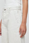 Moussy Coram Center Press Wide Jean - Mix White