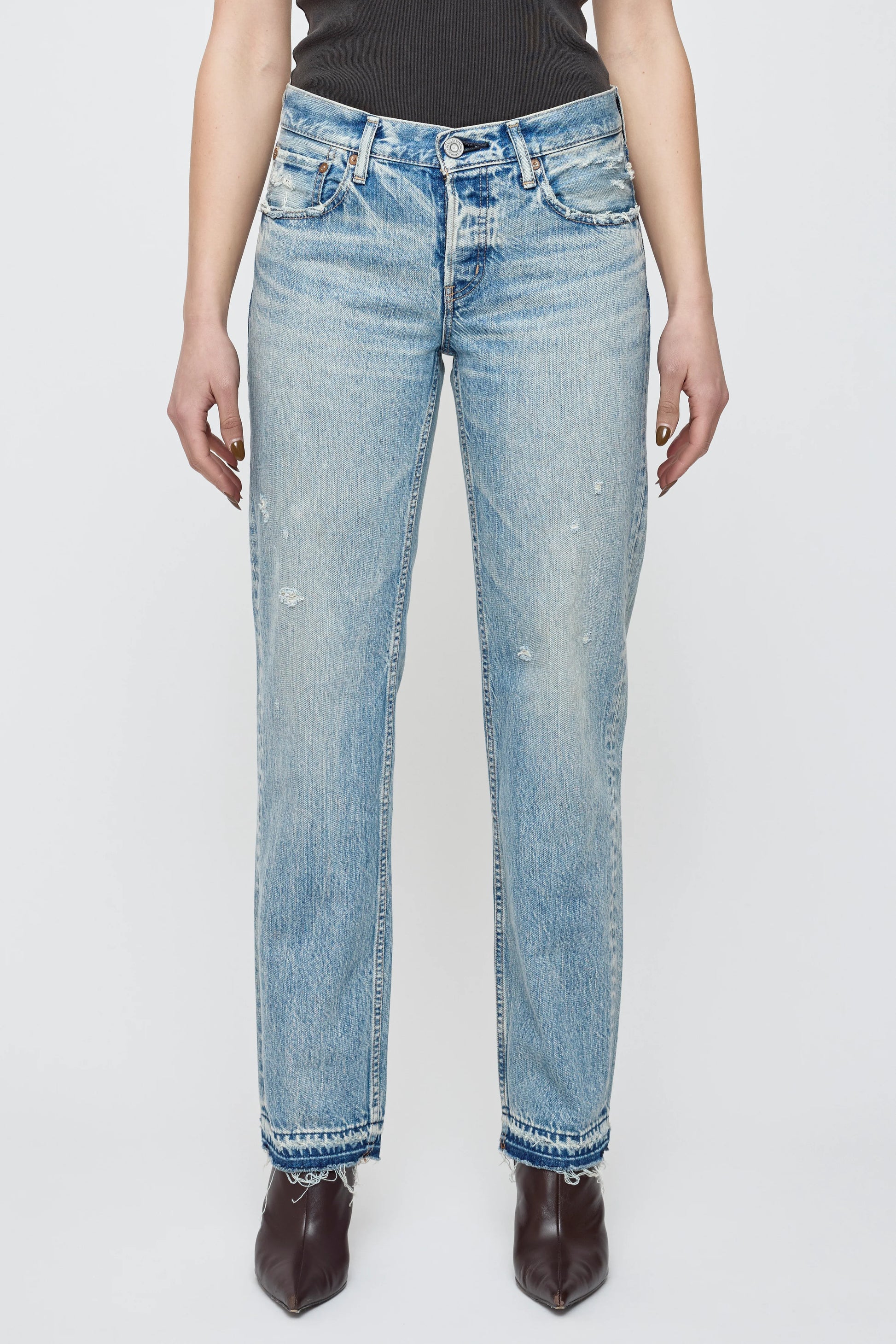 Moussy Arverne Low Rise Straight Jean