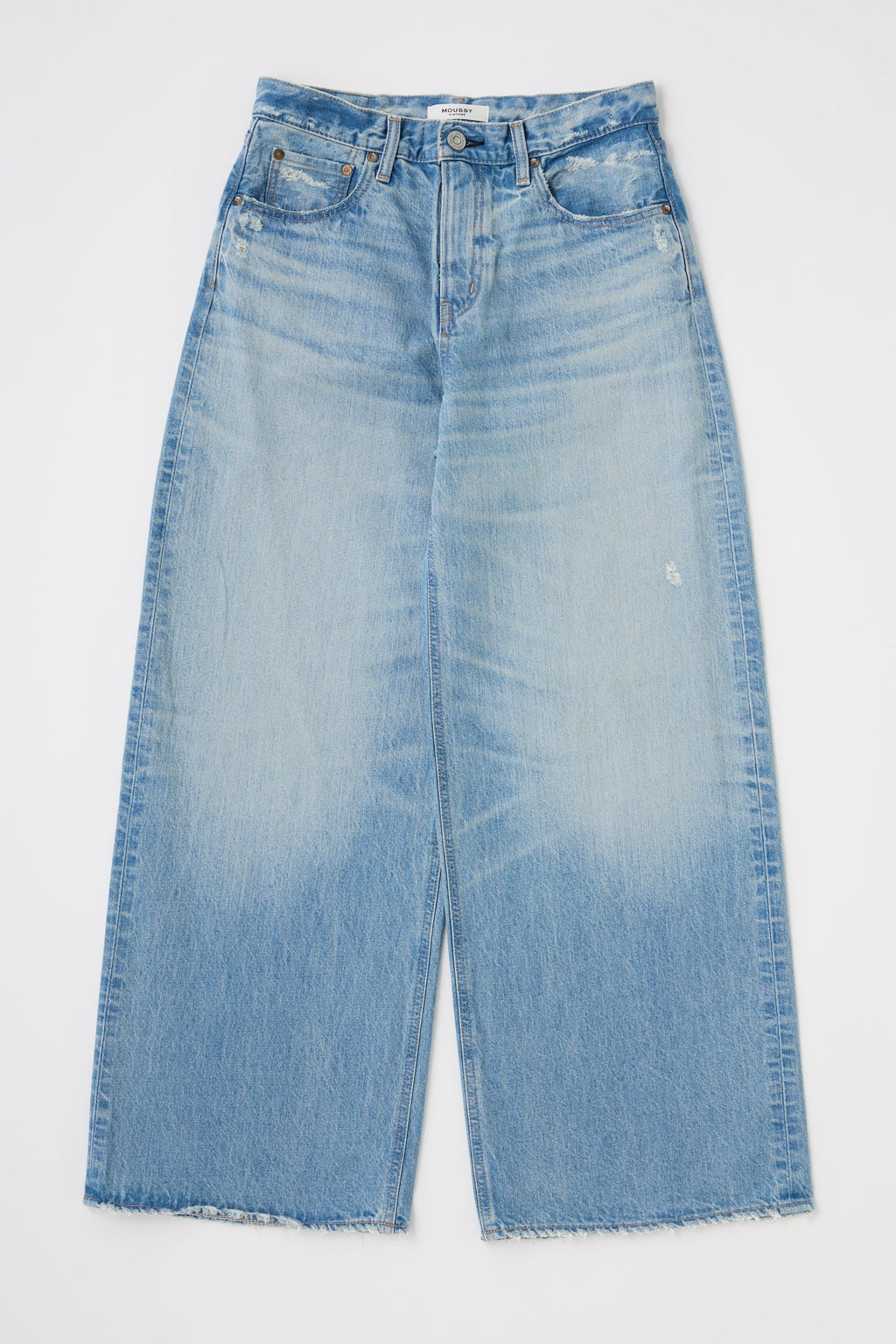 Moussy Lowell Super Wide Jeans - Light Blue