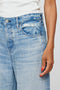 Moussy Lowell Super Wide Jeans - Light Blue