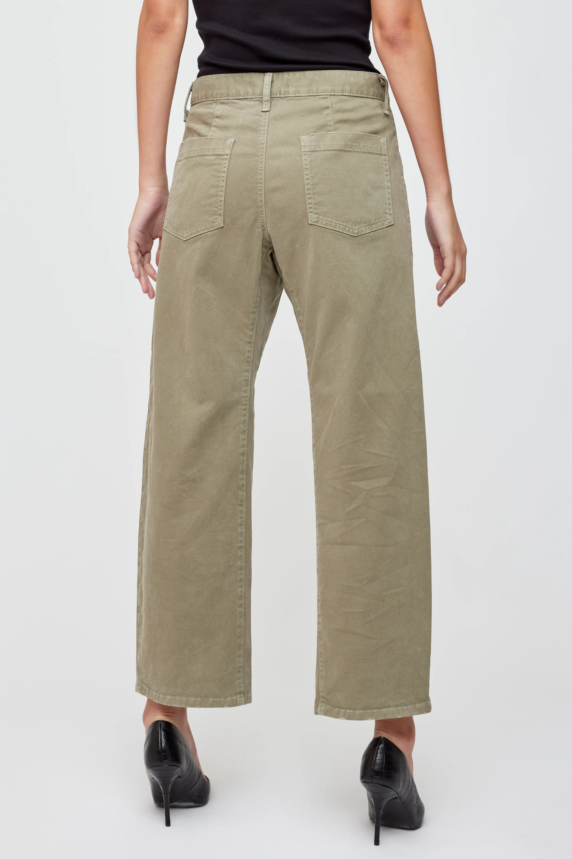 Moussy Pomonok Gusset Cargo Pants - Khaki