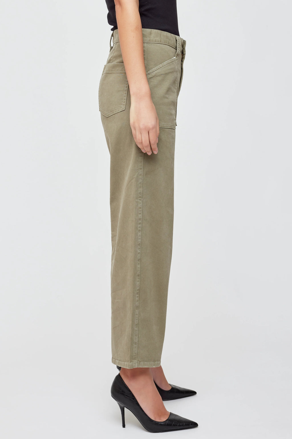 Moussy Pomonok Gusset Cargo Pants - Khaki