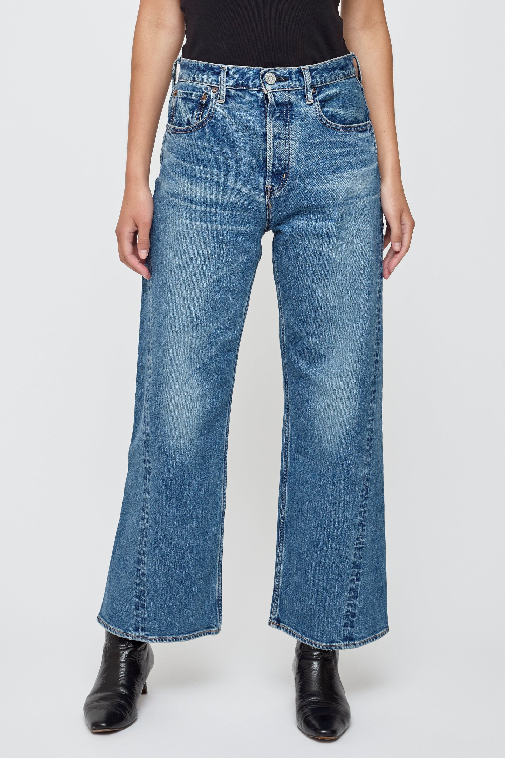 Moussy Salisbury Wide Pant  - Blue