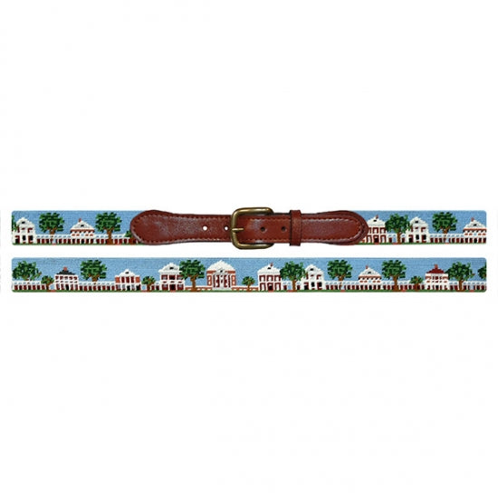 Smathers & Branson Virginia Lawn Scene Needlepoint Belt