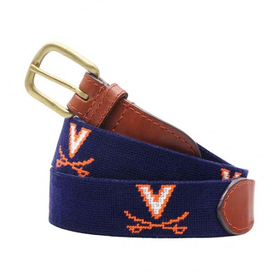 Smathers & Branson Virginia (Dark Navy) Needlepoint Belt