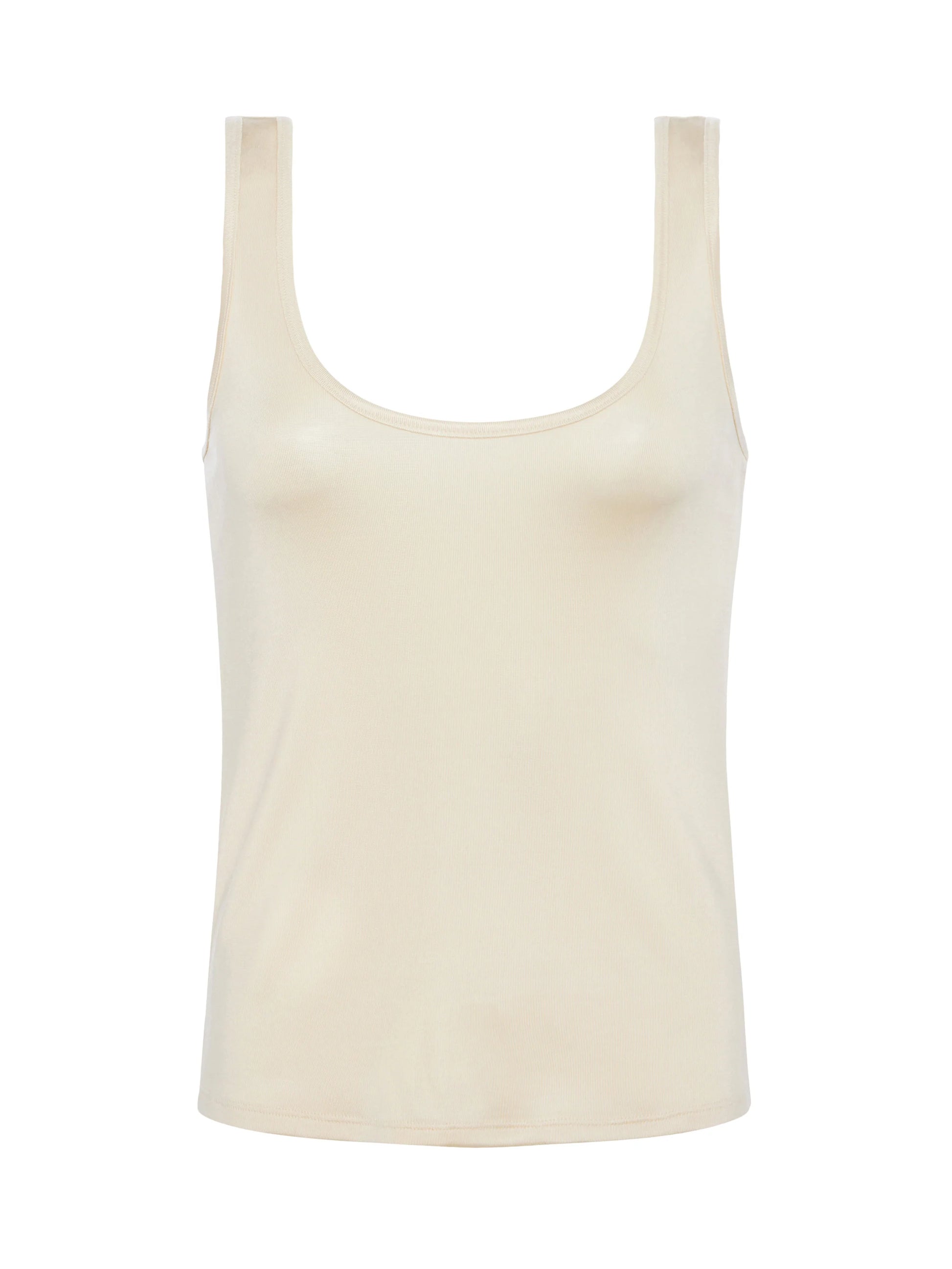 L'Agence Chrissy Scoop Neck Tank - Bone