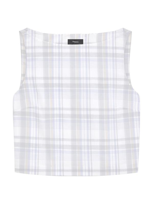 Theory Sleeveless Boatneck Top - Olympic Multi