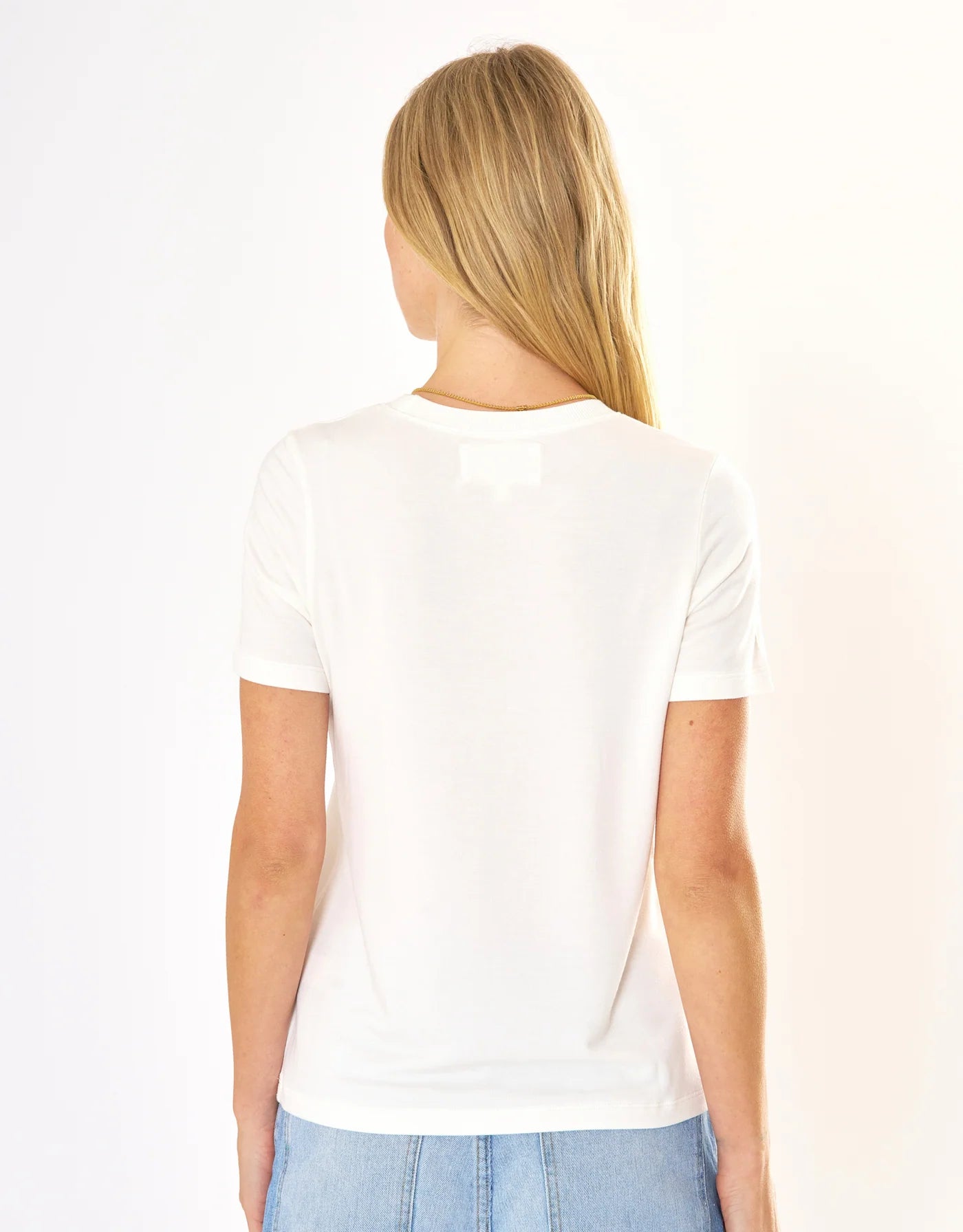 Maison Wheat St. Tropez Crew Neck Tee - White