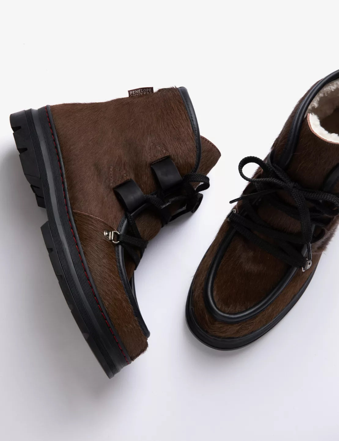 Penelope Chilvers Incredible Pony Shearling-Lined Boot Dark Oak