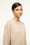 Staud Serrano Cashmere Relaxed Crew Stone