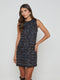 L'Agence Florian Tweed Shift Dress - Midnight/Mustard Plaid